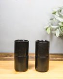 Set of 4 Kokuyo Black Minimalist Porcelain 1.25oz Ochoko Yuzu Sake Cups