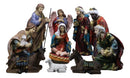 Christmas Nativity Mary Joseph Jesus 3 Wise Men Angel 11 Pc Figurines Set 12"