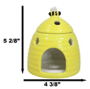 Yellow Whimsical Bumblebee Beehive Ceramic Essential Oil Warmer Candle Holder
