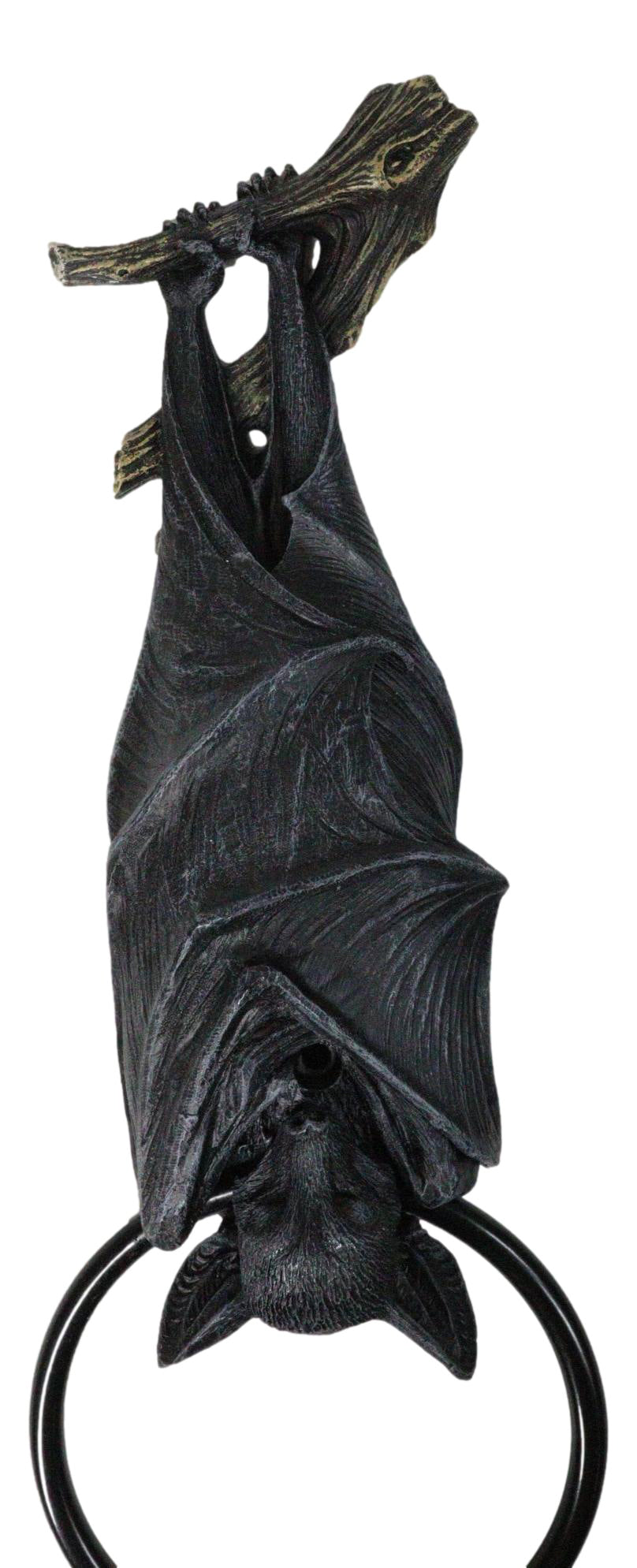 Ebros Gift Gothic Nocturne Sleeping Bat Sculptural Door Knocker Home Decor