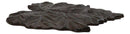 Pack of 3 Rustic Cast Iron Leaf Stepping Stone Textured Botanical Garden Accent