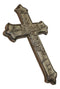 Hope Love Faith Lord Hear My Prayer Fleur De Lis Floral Faux Leather Wall Cross