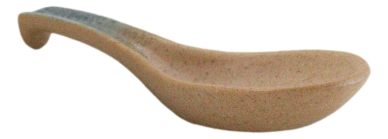 Pack of 6 Ao Nagashi River Collection Ceramic Asian Soup Spoons With Hook 5.75"L