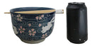 Pink Sakura White Rabbits Large 24Oz Donburi Ramen Bowl With Chopsticks Set