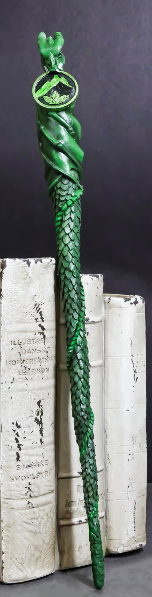 Green Earth Gaia Soul Drake Elemental Dragon Fantasy Cosplay Magic Wand 14" L