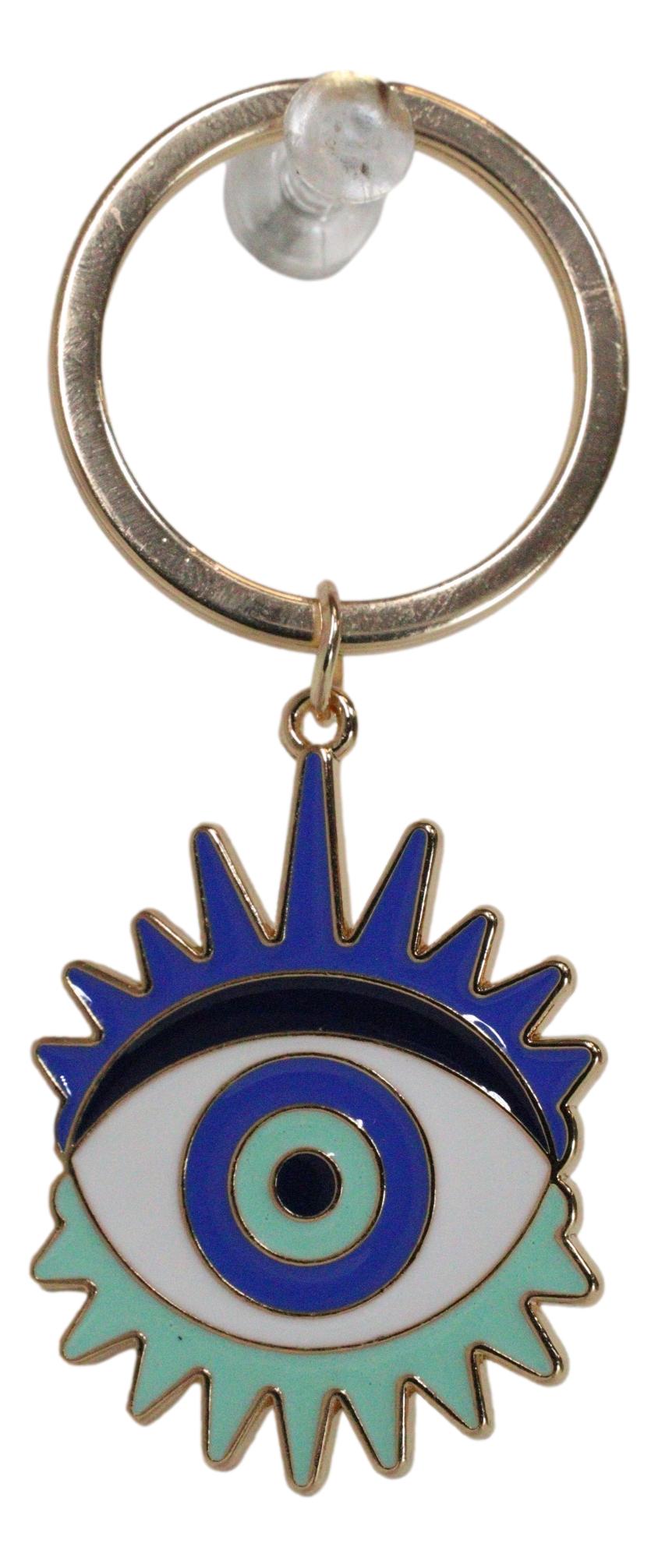 Set Of 2 Wicca New Age Metaphysical All Seeing Eye Of Protection Keychain Charms