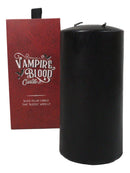 Ritual Spell Vampire Blood Black Unscented Pillar Candle that Bleeds Red 6"H