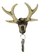 Deer Stag Antler Wall Hook Rustic Western Faux Bone Antler Single Peg Hanger