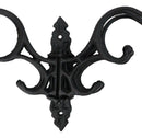 Cast Iron Victorian Swivel Wall Hook Rustic Black 4 Arm Rotating Coat & Hat Rack