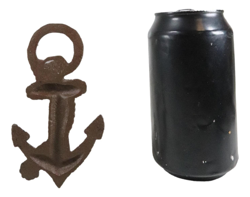 Rustic Cast Iron Nautical Coastal Marine Ship Anchor Beer Bottle Opener Set Of 4