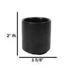 Set of 4 Kokuyo Black Minimalist Porcelain 1.25oz Ochoko Yuzu Sake Cups
