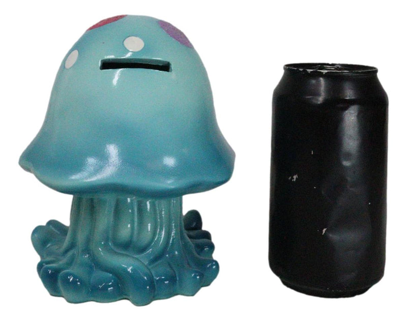 Whimsical Nautical Marine Blue Sea Jellyfish Money Coin Savings Piggy Bank