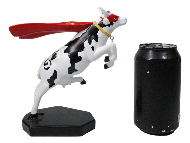 Cow Parade Superhero Red Cape Super Cow With Golden Bell Collector's Figurine