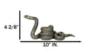 Witchcraft Sorcery Dark Magic Coiled Serpent Snake Taper Candleholder Figurine