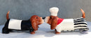 Ebros French Basset Hound Chef And Butler Dogs Ceramic Salt And Pepper Shakers Set
