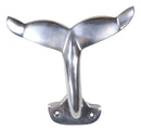 Nickel Plated Aluminum Nautical Baleen Blue Whale Tail Wall Coat Hook Hanger