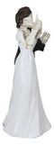 Love Never Dies Skeleton Wedding Couple Bride and Groom Love Hand Sign Figurine