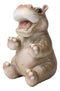 Adorable Sub Saharan African River Common Hippopotamus Calf Figurine 4.75"H