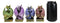 Set of 4 Fantasy Metallic Colorful Miniature Alchemy Battle Dragons Figurines