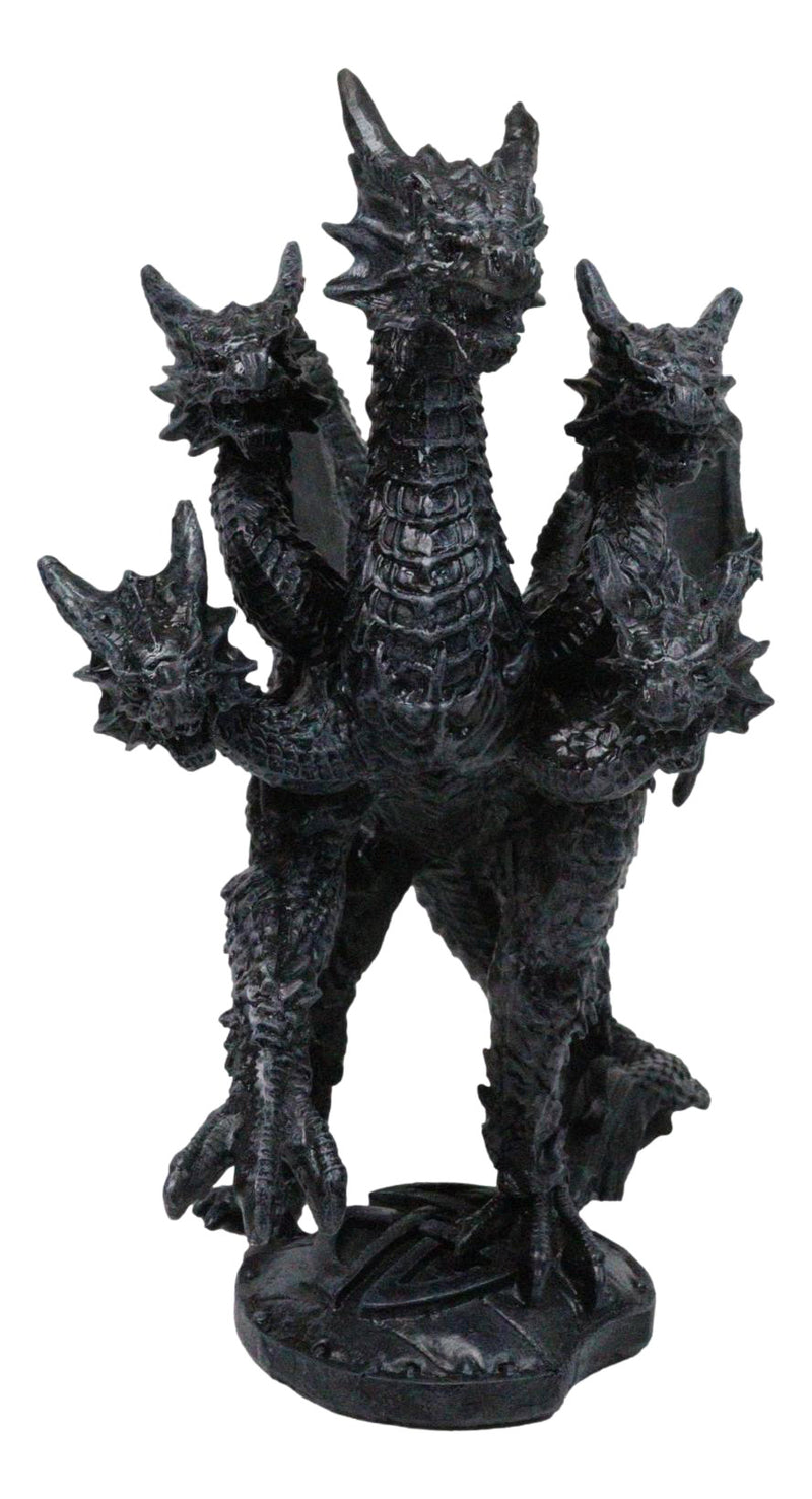 Legends Of Hercules Fantasy Five Headed Dragon Hydra Faux Stone Figurine 8"H