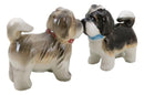Animated Puppy Dog Shih Tzu Kitchen Salt And Pepper Shakers Ceramic Figurine Set