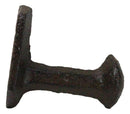 Set of 3 Cast Iron Rustic Western Rugged Railroad Nail Spike Wall Hanger Hooks