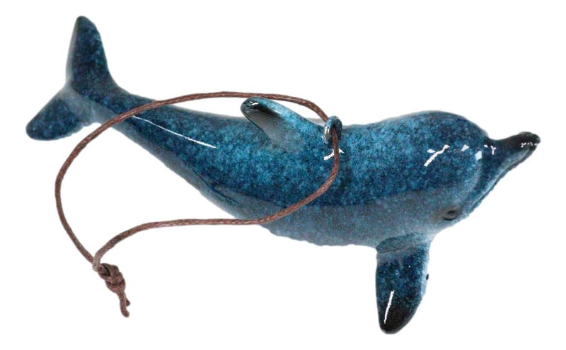 Set Of 6 Nautical Blue Dolphins Ocean Marine Wall Hanging Decor Tree Ornaments