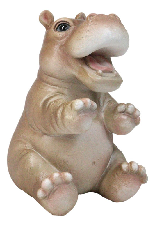 Adorable Sub Saharan African River Common Hippopotamus Calf Figurine 4.75"H