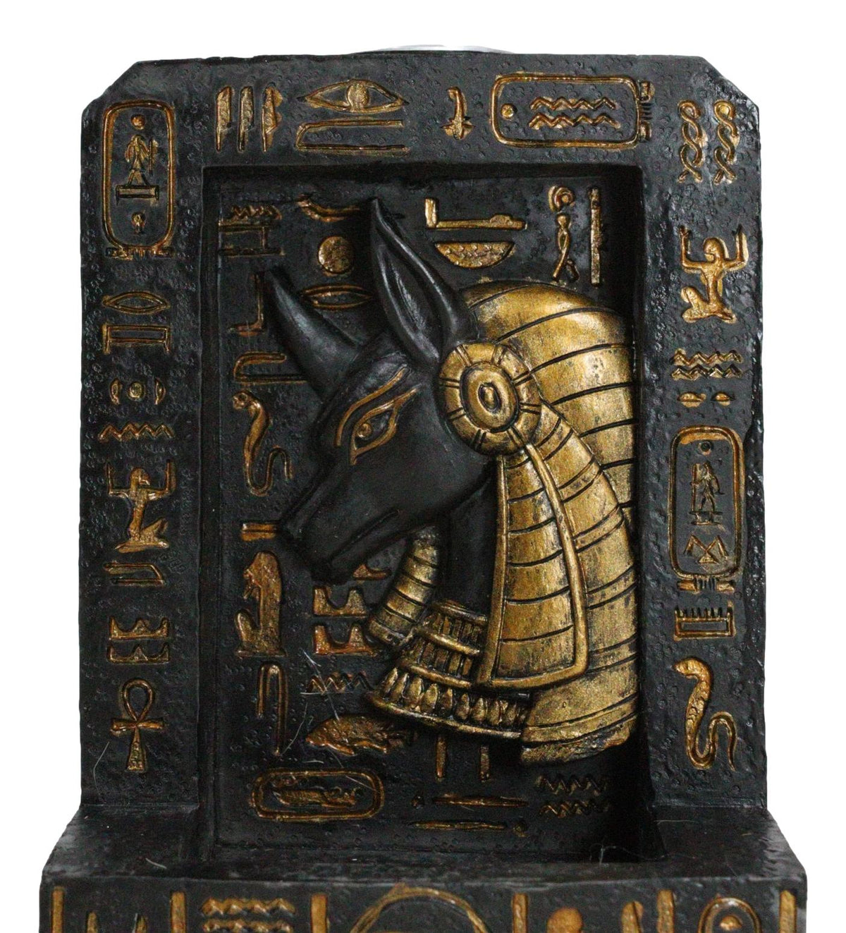 Egyptian God of The Dead Anubis Hieroglyphs Backflow Incense Burner Figurine - Ebros Gift