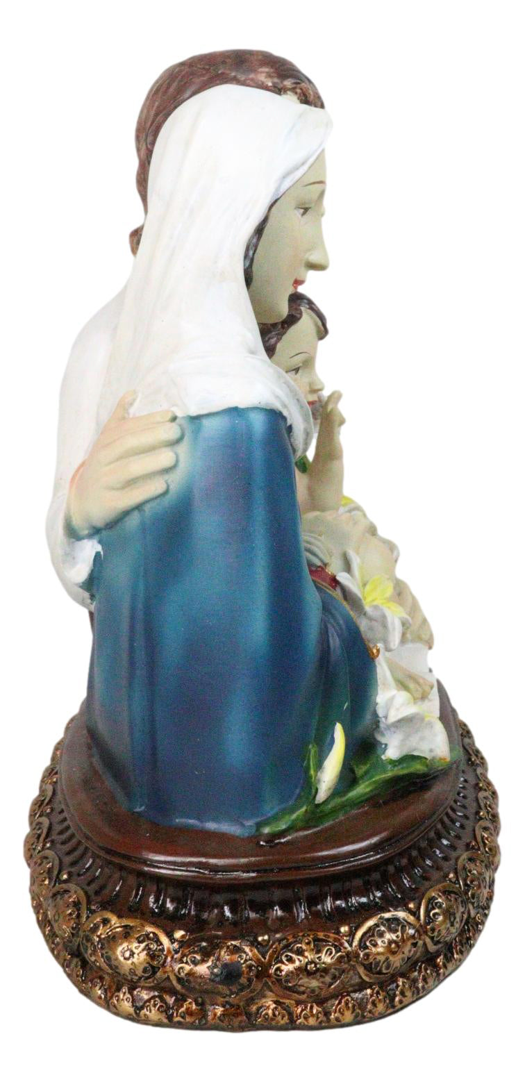 Holy Family Mother Mary Joseph And Jesus On Vatican Plinth Altar Figurine