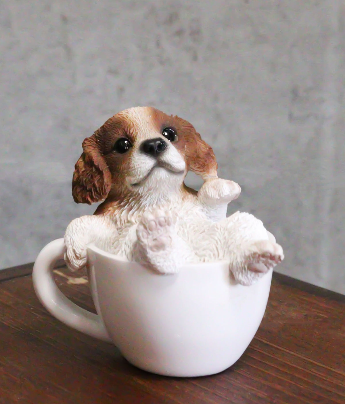 Ebros Mini Adorable Cavalier King Charles Spaniel Dog Teacup Statue Pet Pal 2.5"H