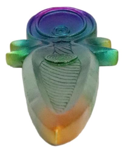 Rainbow Wiccan Yoga Spiral Moon Goddess Divine Feminine Incense Burner Figurine