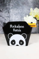 Black Peekaboo Panda Takeout To Go Box Serving Bowl With Chopsticks Set