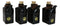 Set Of 4 Black Traditional Japan Soy Sauce Dispenser Flask 9oz Calligraphy