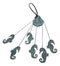 Verdigris Distressed Brass Metal Nautical Bell With Marine Seahorses Wind Chime