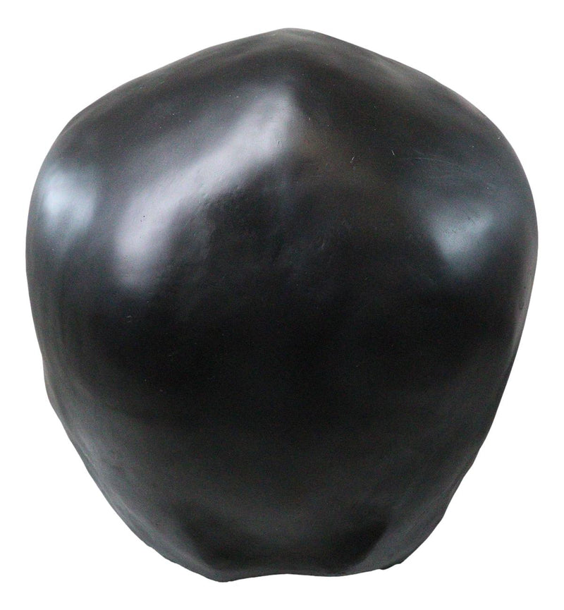 Graveyard Gothic Memento Mori Giant Oversized Sinister Black Skull Statue 23"L