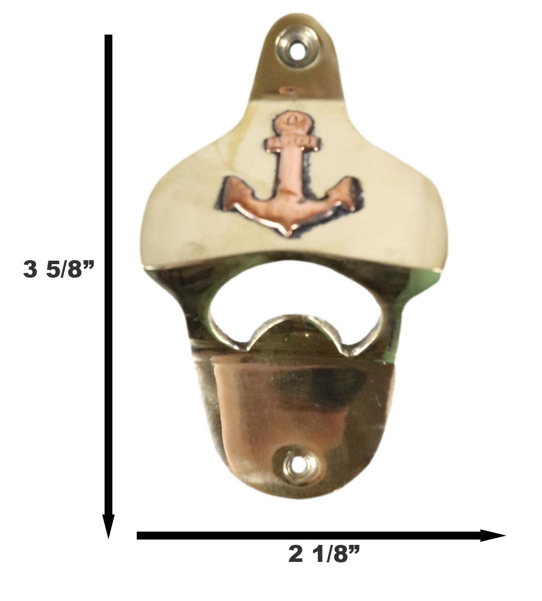 Set Of 2 Vintage Traditional Brass Metal Nautical Ship Anchor Wall Bottle Opener