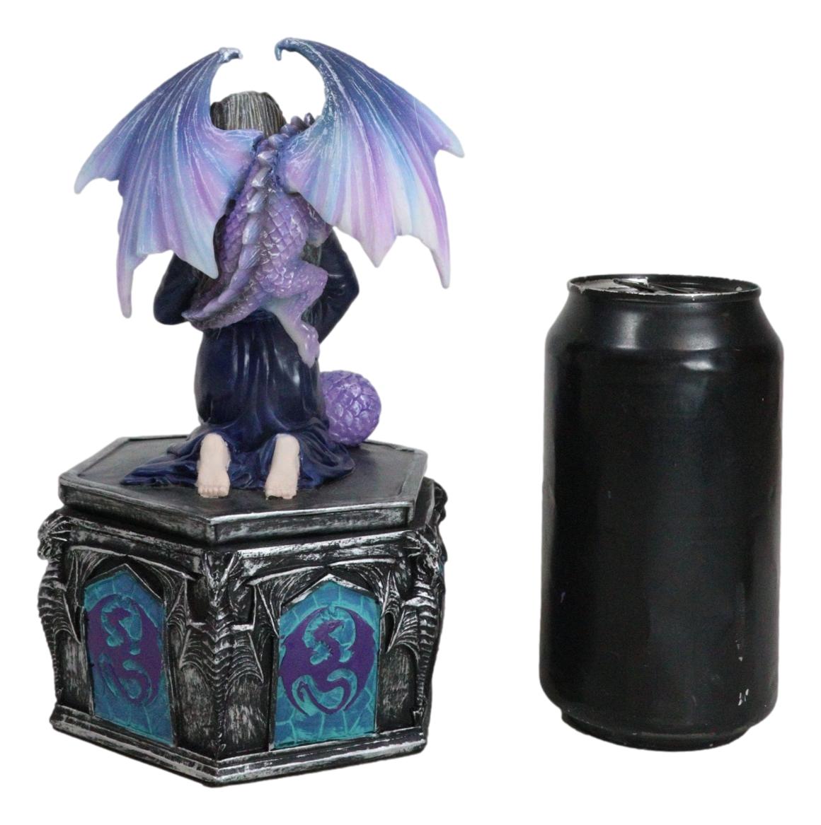 Fantasy Four Seasons Spring Friendship Fairy With Dragon Decorative Box Figurine