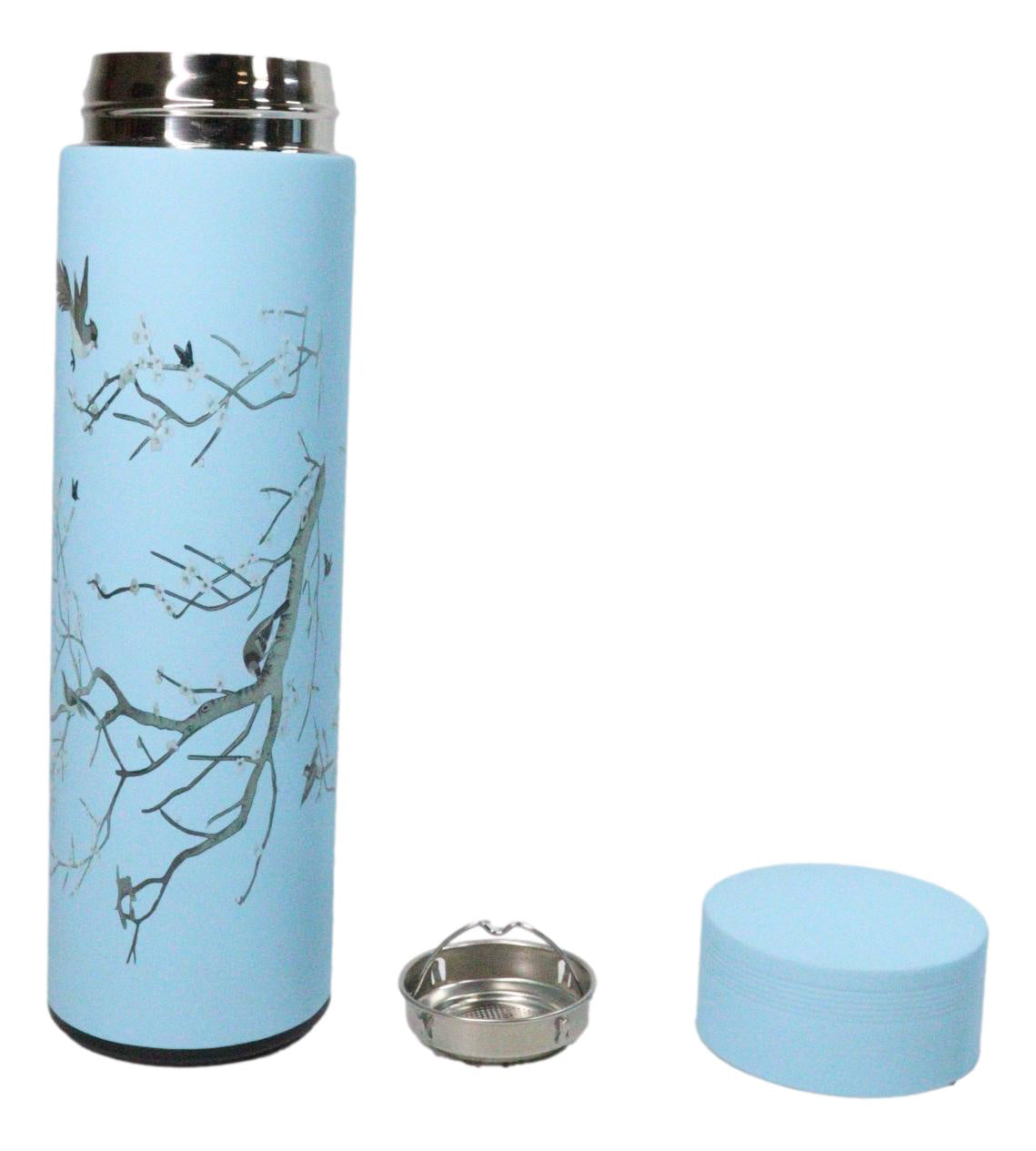 Ume Blossom 17oz Vacuum Insulated Stainless Steel Thermos Bottle W/ Tea Infuser