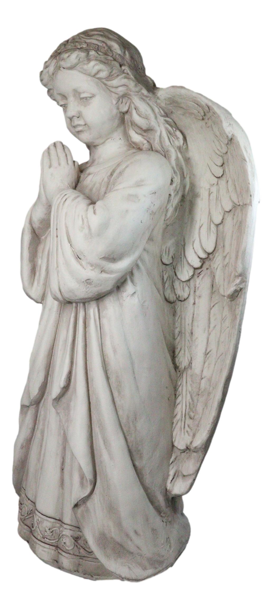 Faith Inspirational Large Young Girl Angel of Prayer Garden Statue 32" Tall