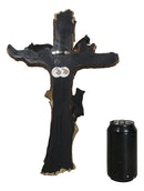 Western Playful Climbing Black Bear Cubs With Mama Bear Faux Tree Log Wall Cross