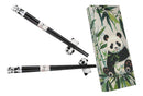 White And Black Giant Panda Bears Set of 2 Chopsticks And Ceramic Rests Set