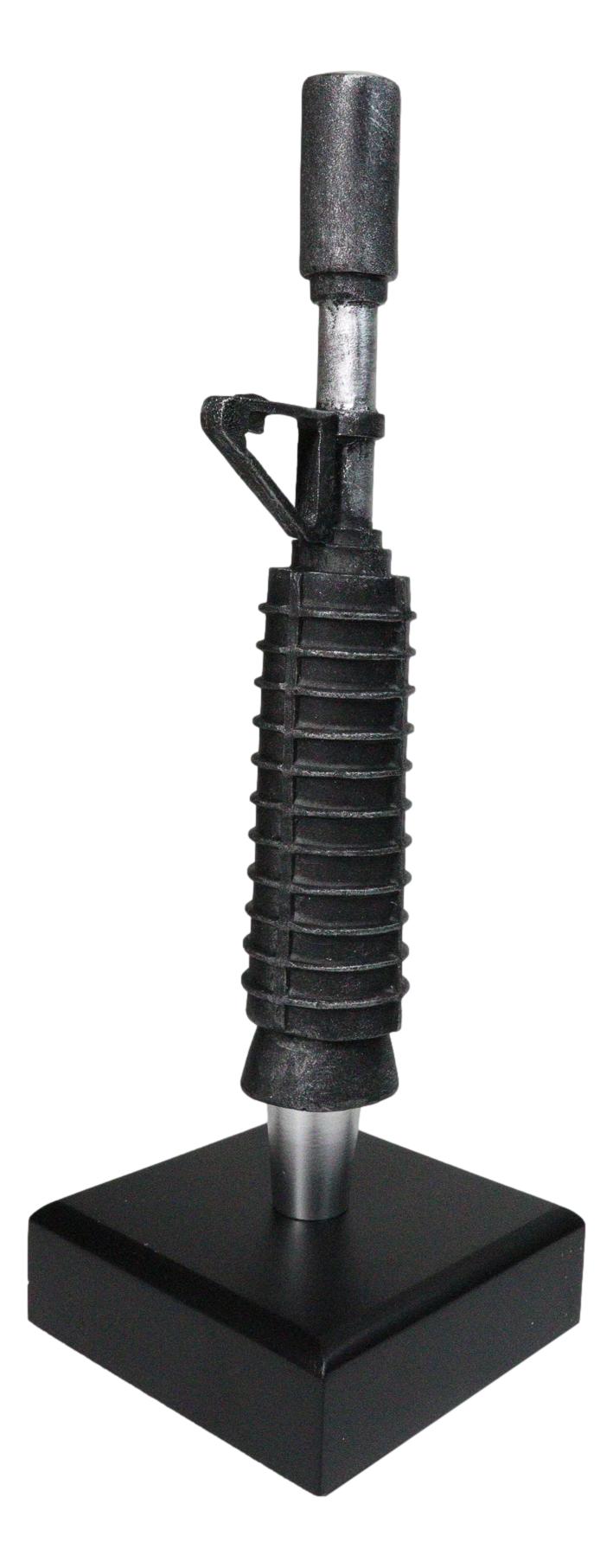 AR15 Rifle Barrel Novelty Beer Tap Handle Figurine W/ Base Barware Accessory