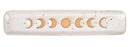 Cream White Ceramic Celestial Astrology Moon Phase Incense Catcher Holder Dish