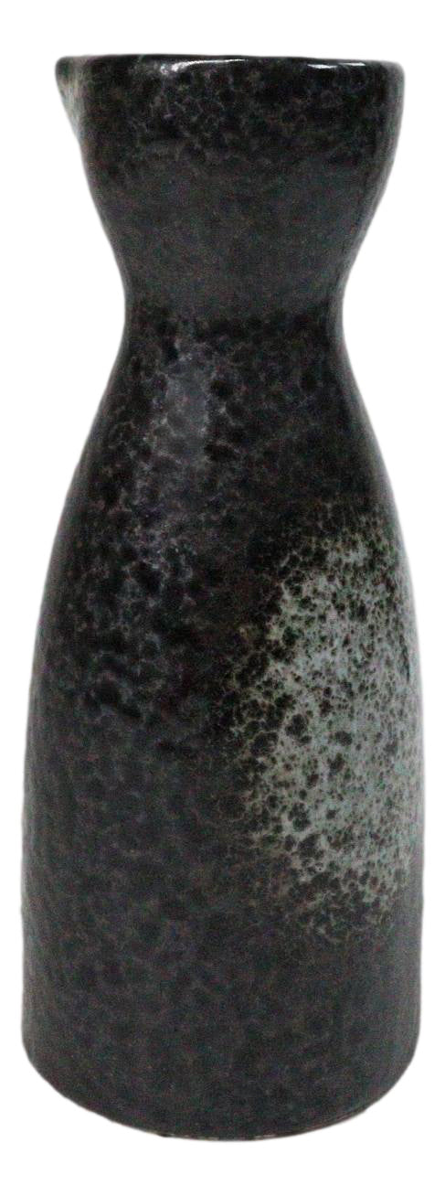 Pack Of 6 Porcelain Charcoal Grey Tone Hakumu Japanese Wine Sake Tokkuri Flasks