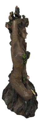 Greenwoman Gaia Dryad Tree Ent Earth Goddess Yoga In Pigeon Pose Zen Figurine