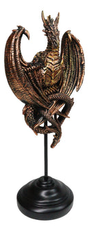 Fantasy Blood Auctor Dragon Masque Ornament On Pole Stand Or Wall Sculpture