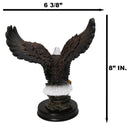 American Bald Eagle with Open Wings Patriotic USA Home Office Figurine 8"H