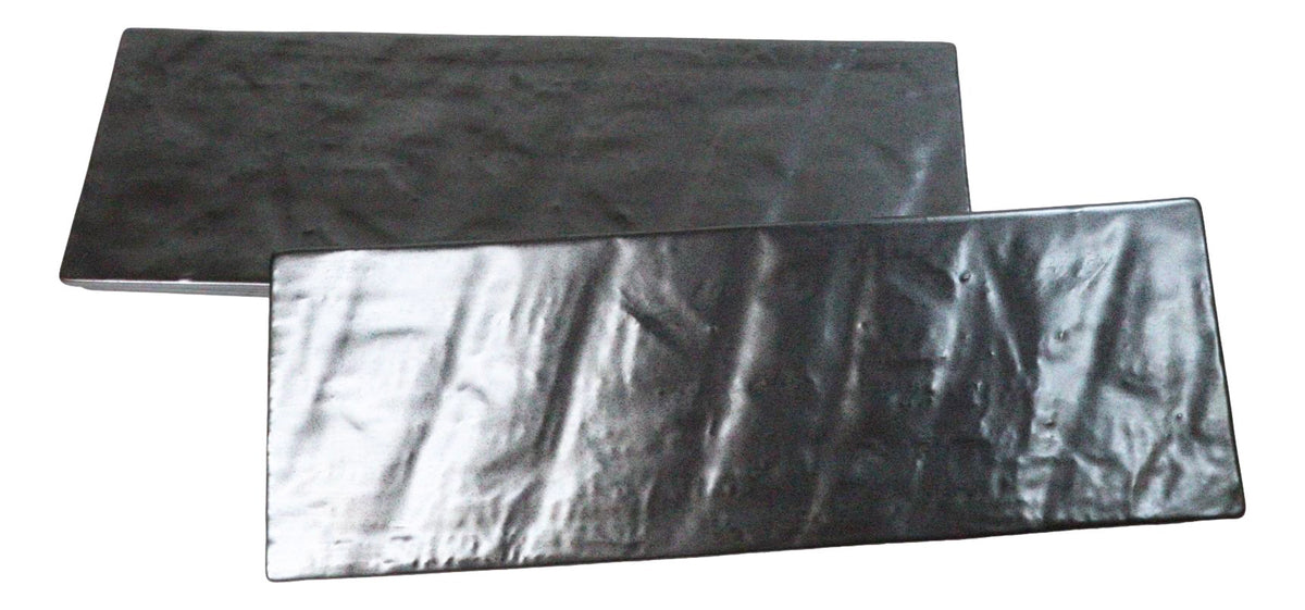 Pack Of 3 Tetsu Kesho Black Contemporary Rectangular Serving Platter 14.5"L