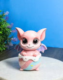 Pink Taffy Drake Potion Pals Small Baby Dragon Imp Sitting in Cauldron Figurine